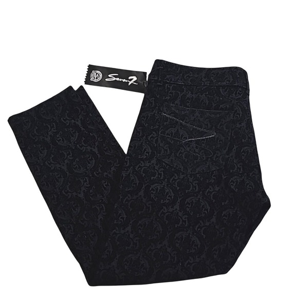Seven Apparel Pants - Seven Jeans Textured Velvet Paisley Print Size 12 New with Tags